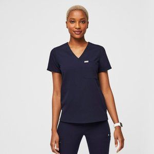 COPY - FIGS Catarina one pocket- scrub top navy blue